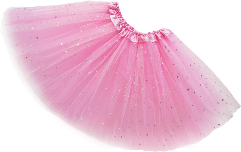 WINROLA Girls Stars Sequins Tutu Skirt Princess Ballet Dance Tutu Dress 3 Layered Halloween Christmas Tutu - Image 3